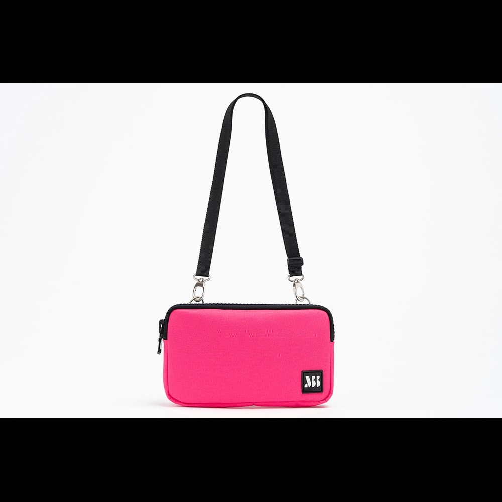Neon pink phone bag